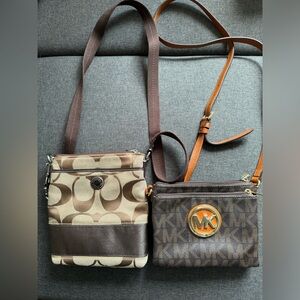 Set of Authentic Coach and MK Shoulder bags.